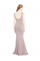 Sleeveless Scoop Neck Fully Lined Crepe Bridesmaid Dress